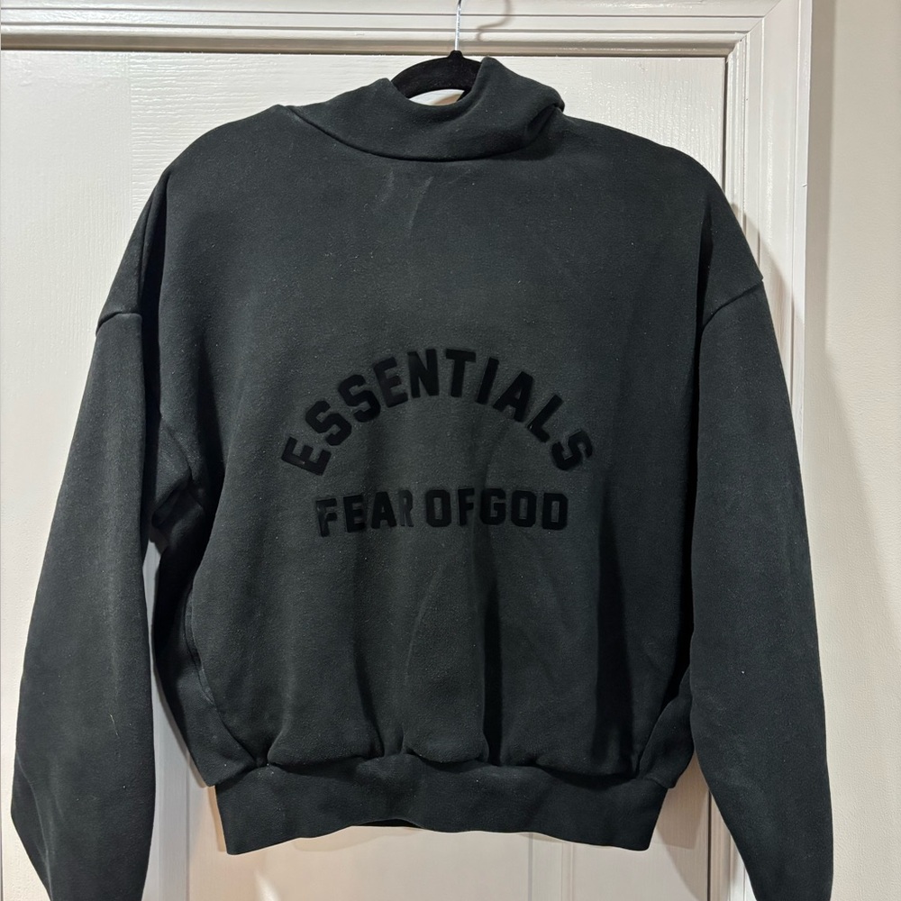 Authentic Essentials Fear of God Essentials Charcoal Black Hoodie